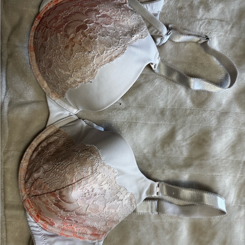 Elegant Lace Women's Bra - Beige